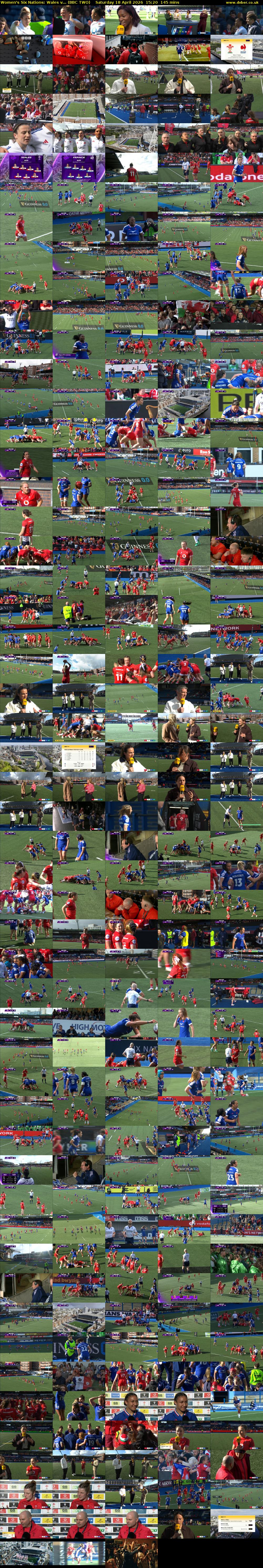 Women's Six Nations: Wales v... (BBC TWO) Saturday 18 April 2026 15:20 - 17:45