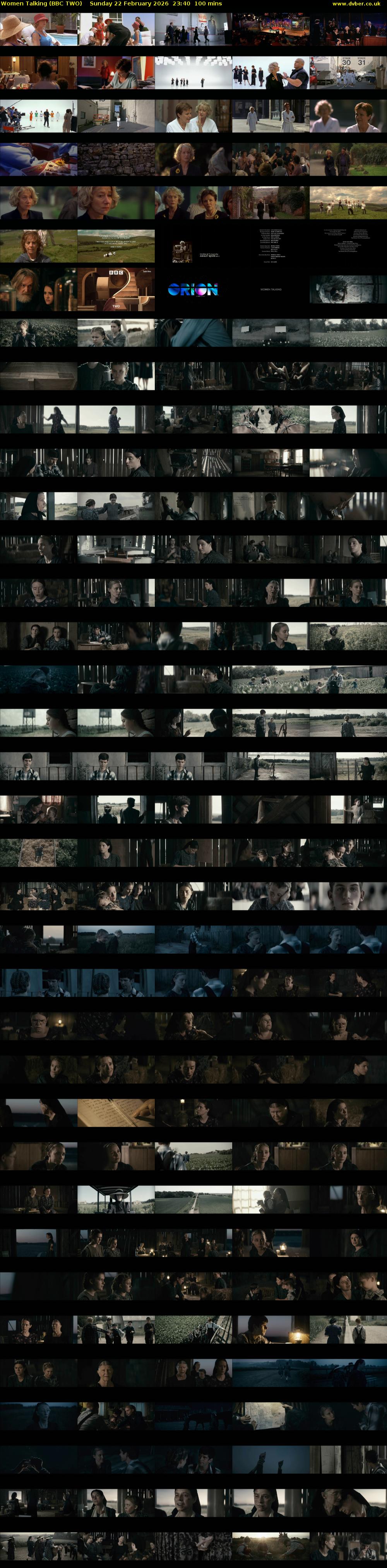 Women Talking (BBC TWO) Sunday 22 February 2026 23:40 - 01:20