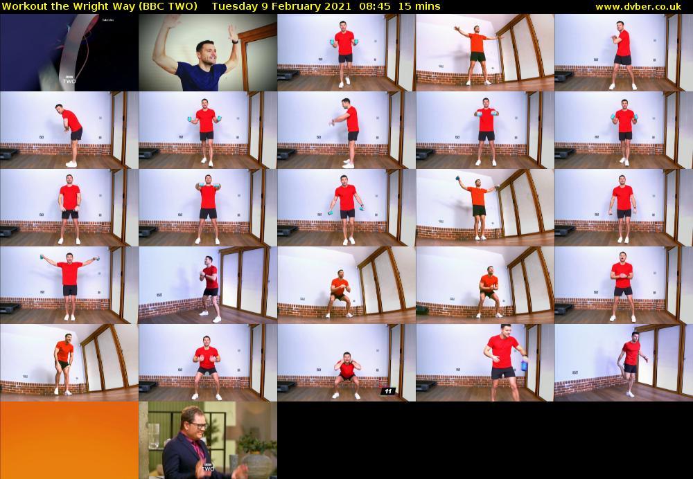 Workout the Wright Way (BBC TWO) Tuesday 9 February 2021 08:45 - 09:00