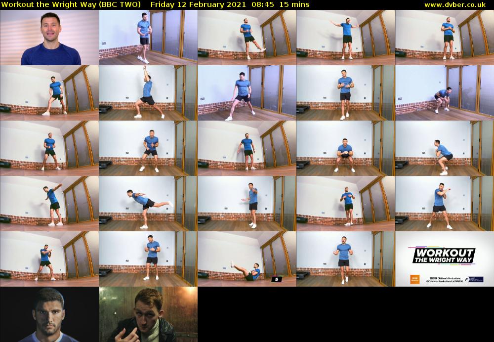 Workout the Wright Way (BBC TWO) Friday 12 February 2021 08:45 - 09:00