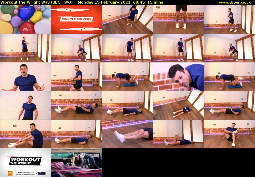 Workout the Wright Way (BBC TWO) Monday 15 February 2021 08:45 - 09:00
