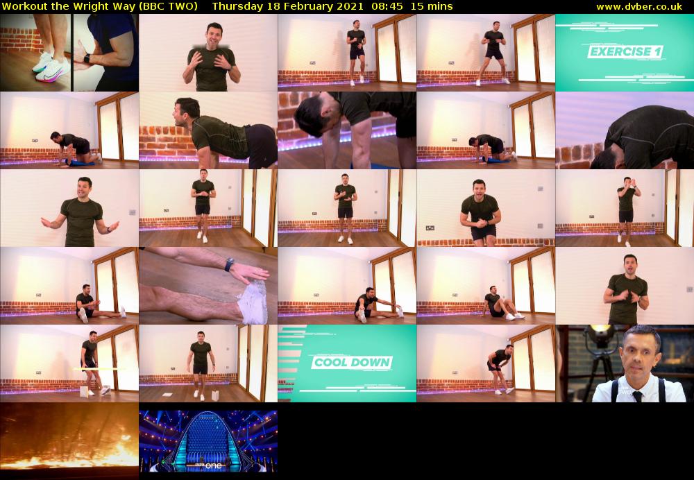 Workout the Wright Way (BBC TWO) Thursday 18 February 2021 08:45 - 09:00