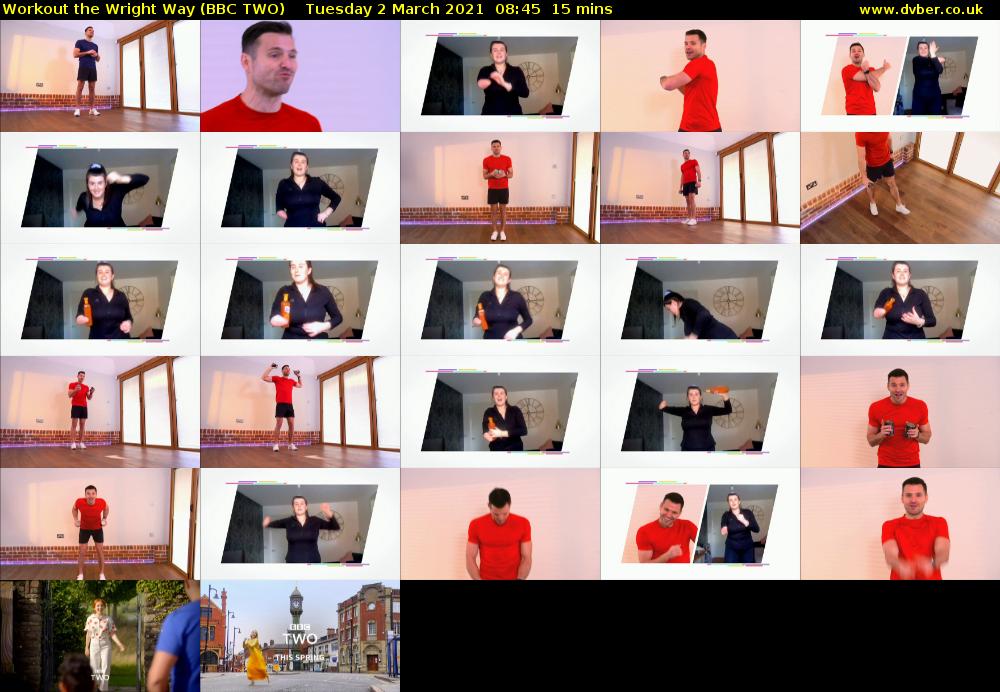 Workout the Wright Way (BBC TWO) Tuesday 2 March 2021 08:45 - 09:00