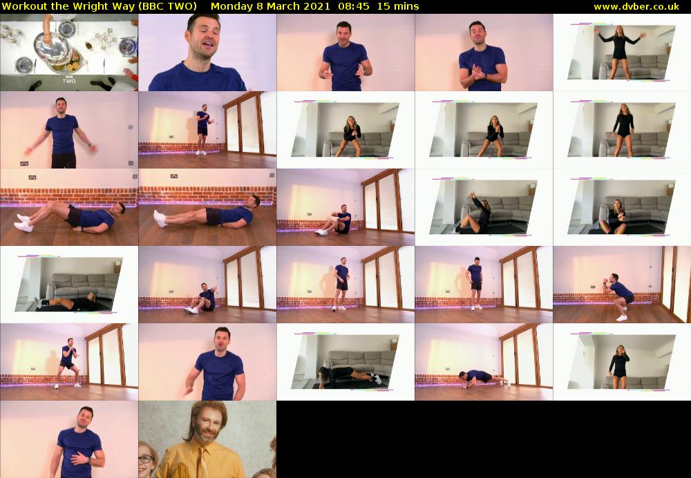 Workout the Wright Way (BBC TWO) Monday 8 March 2021 08:45 - 09:00