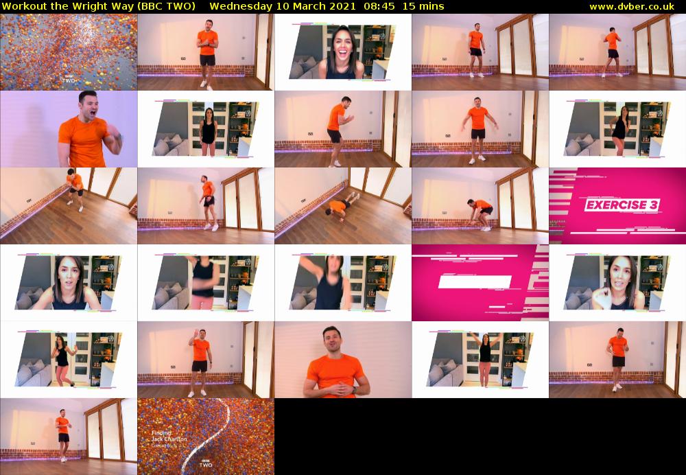 Workout the Wright Way (BBC TWO) Wednesday 10 March 2021 08:45 - 09:00