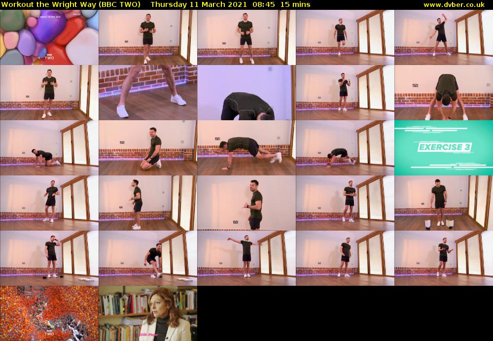 Workout the Wright Way (BBC TWO) Thursday 11 March 2021 08:45 - 09:00