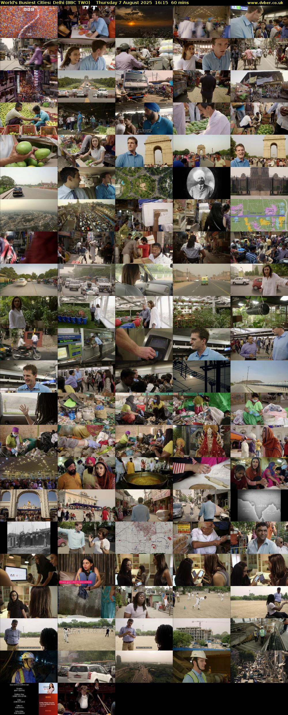 World's Busiest Cities: Delhi (BBC TWO) Thursday 7 August 2025 16:15 - 17:15