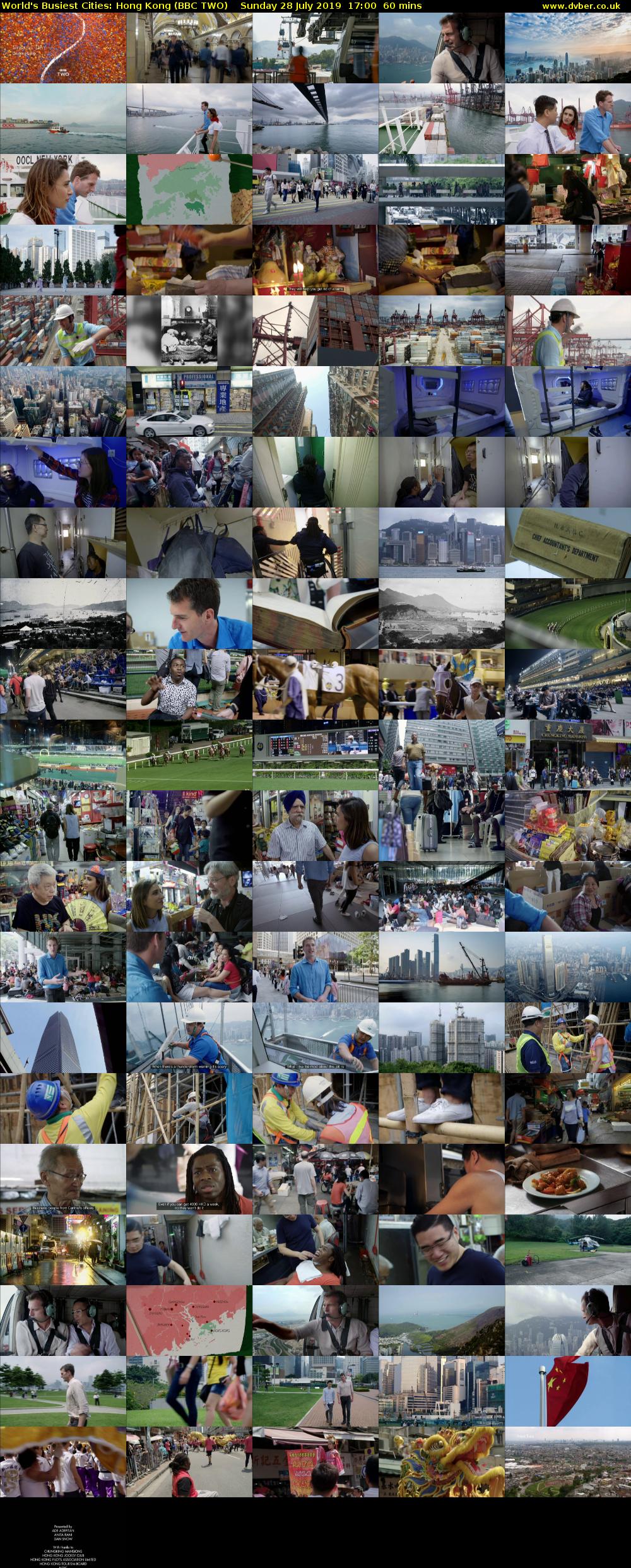 World's Busiest Cities: Hong Kong (BBC TWO) Sunday 28 July 2019 17:00 - 18:00