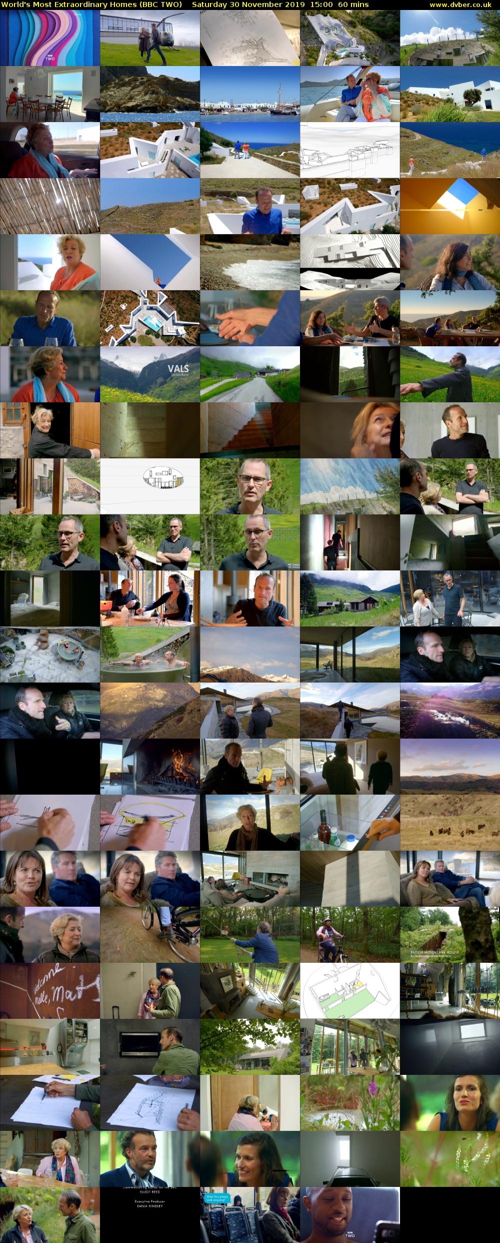 World's Most Extraordinary Homes (BBC TWO) Saturday 30 November 2019 15:00 - 16:00
