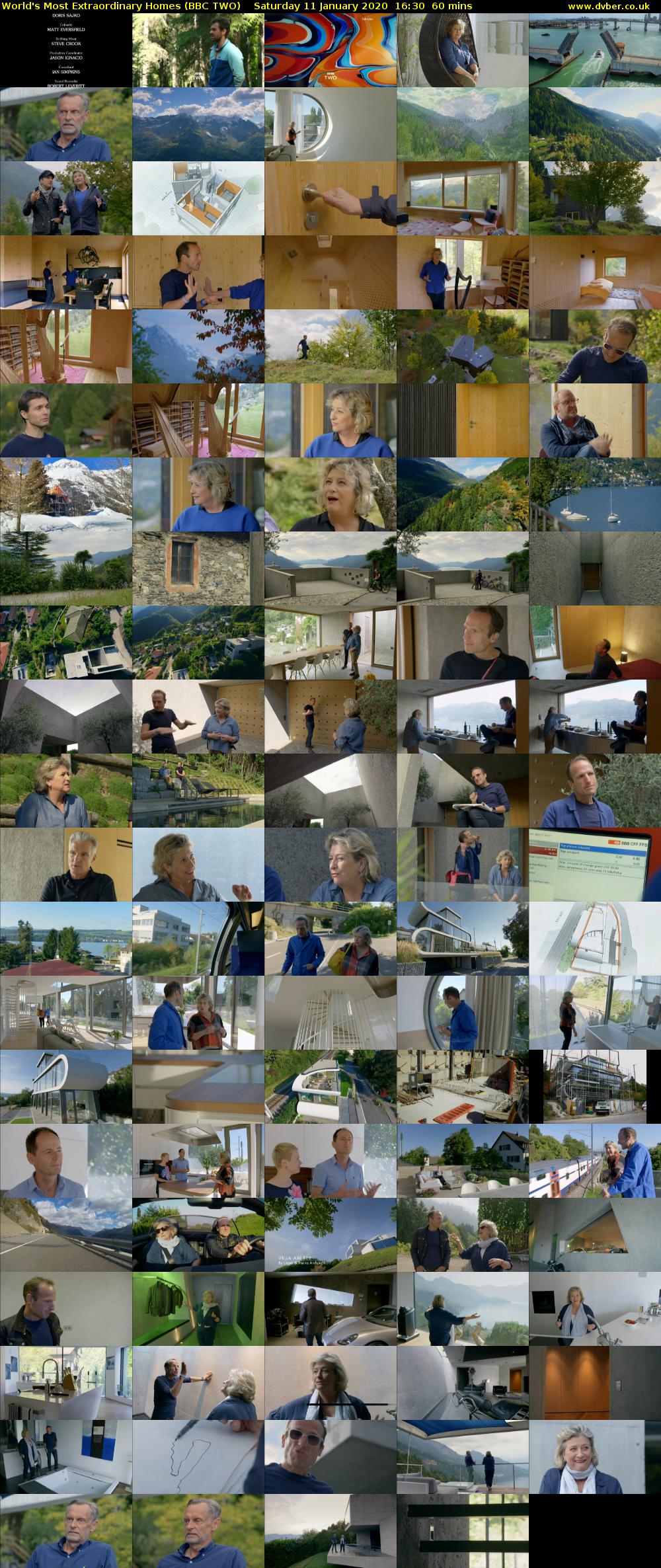 World's Most Extraordinary Homes (BBC TWO) Saturday 11 January 2020 16:30 - 17:30