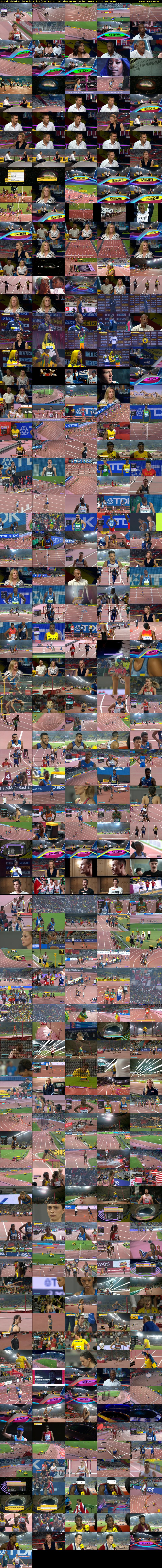 World Athletics Championships (BBC TWO) Monday 30 September 2019 17:00 - 21:00