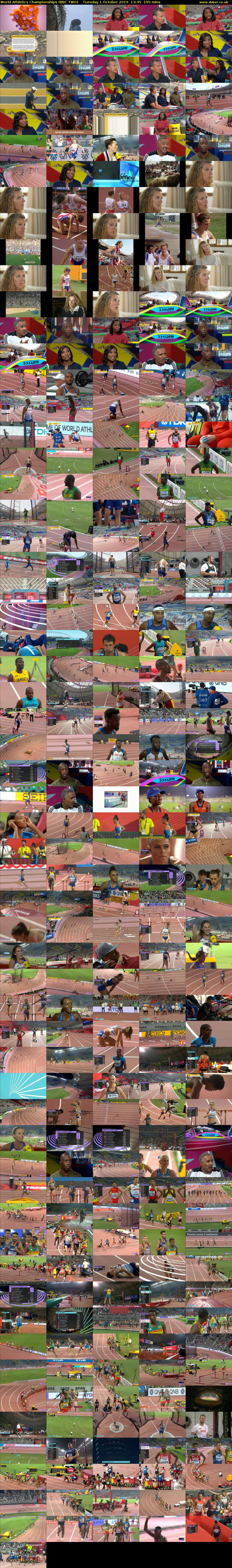 World Athletics Championships (BBC TWO) Tuesday 1 October 2019 13:45 - 17:00