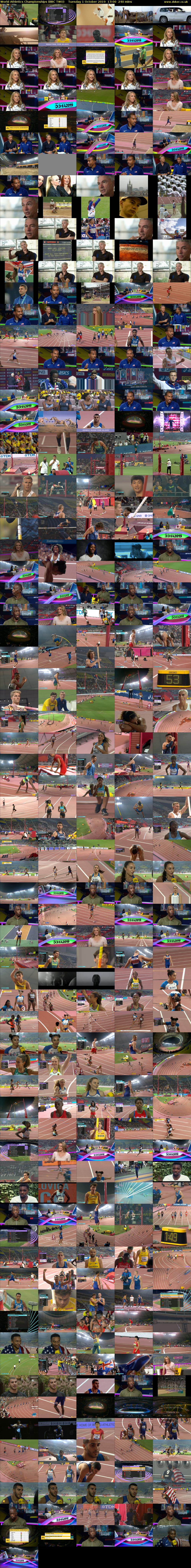 World Athletics Championships (BBC TWO) Tuesday 1 October 2019 17:00 - 21:00