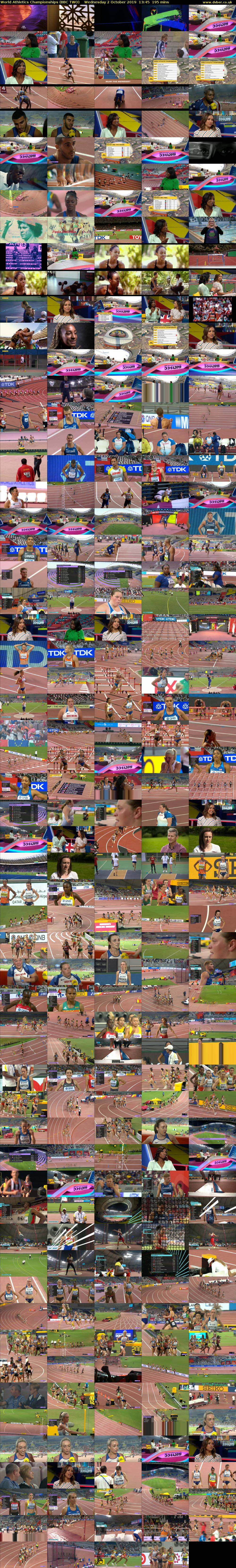 World Athletics Championships (BBC TWO) Wednesday 2 October 2019 13:45 - 17:00