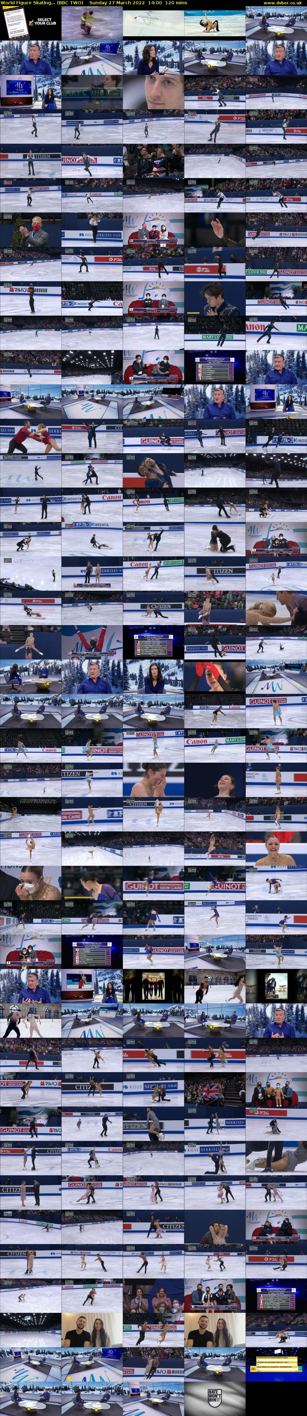 World Figure Skating... (BBC TWO) Sunday 27 March 2022 14:00 - 16:00