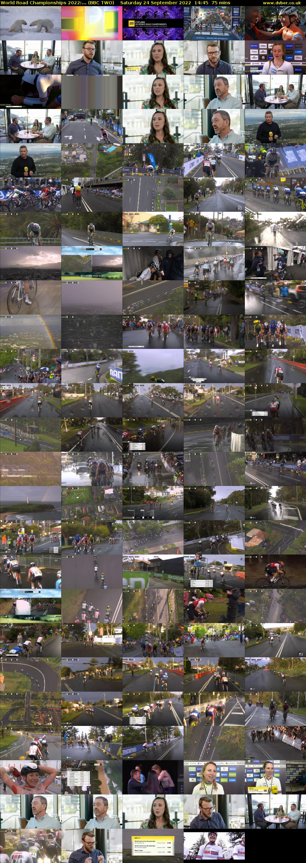 World Road Championships 2022:... (BBC TWO) Saturday 24 September 2022 14:45 - 16:00
