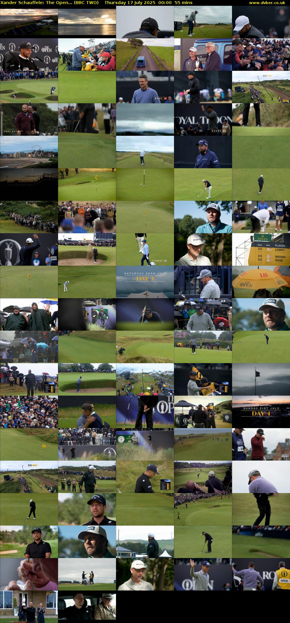 Xander Schauffele: The Open... (BBC TWO) Thursday 17 July 2025 00:00 - 00:55