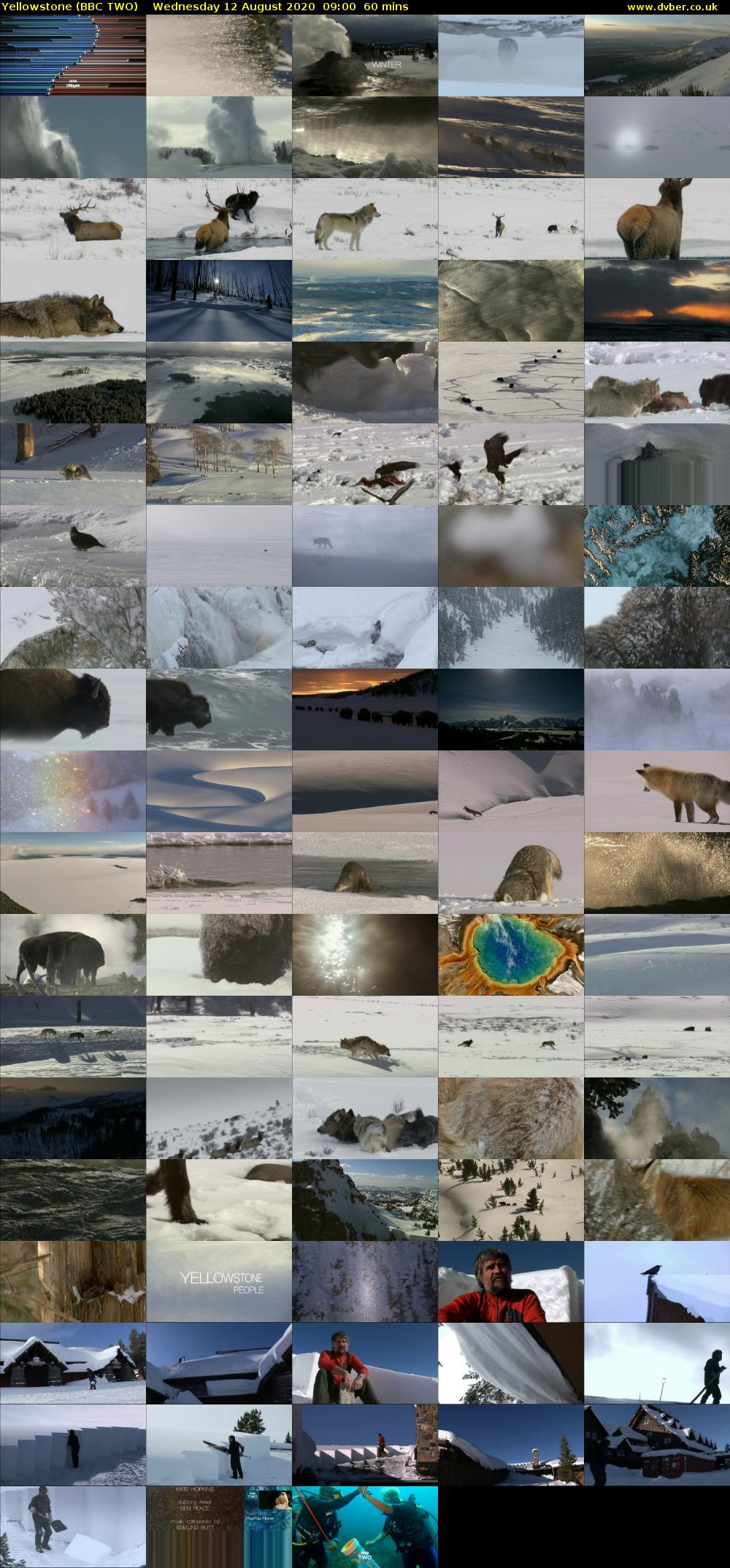 Yellowstone (BBC TWO) Wednesday 12 August 2020 09:00 - 10:00