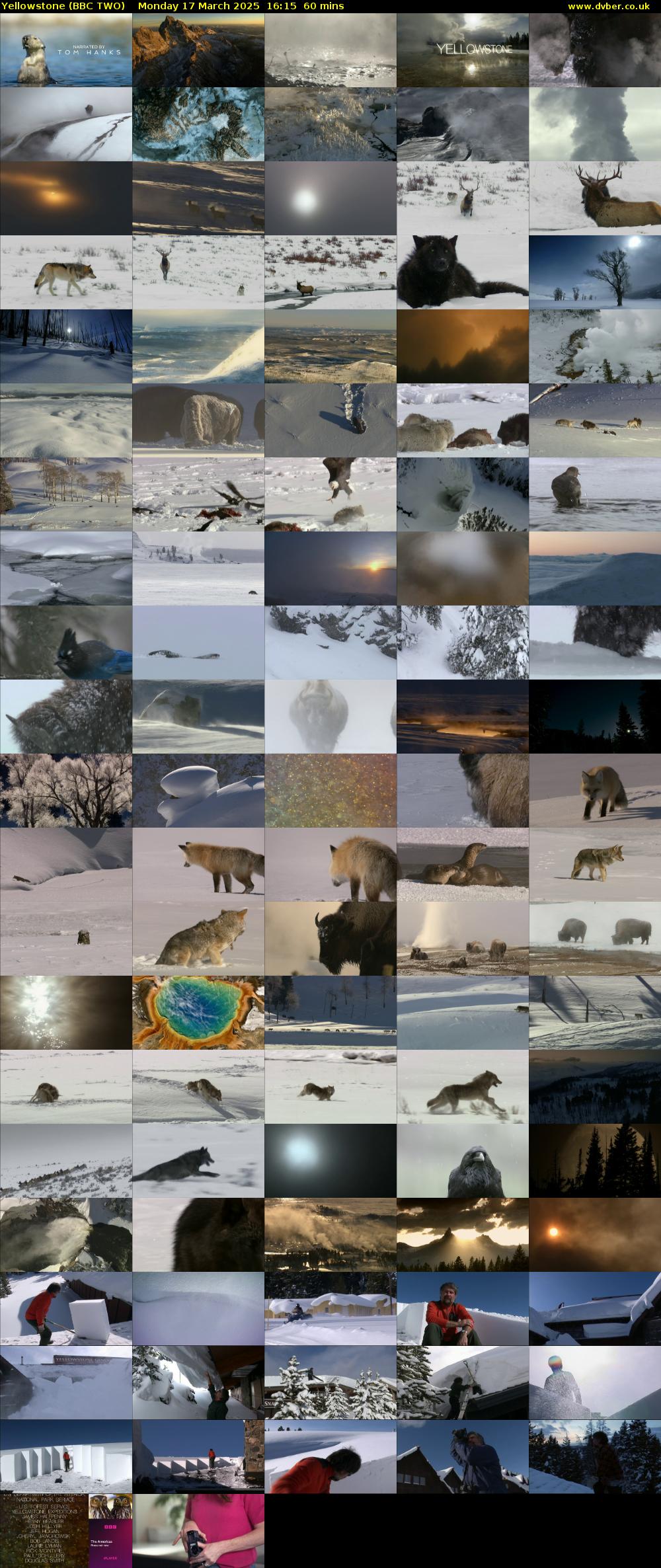 Yellowstone (BBC TWO) Monday 17 March 2025 16:15 - 17:15