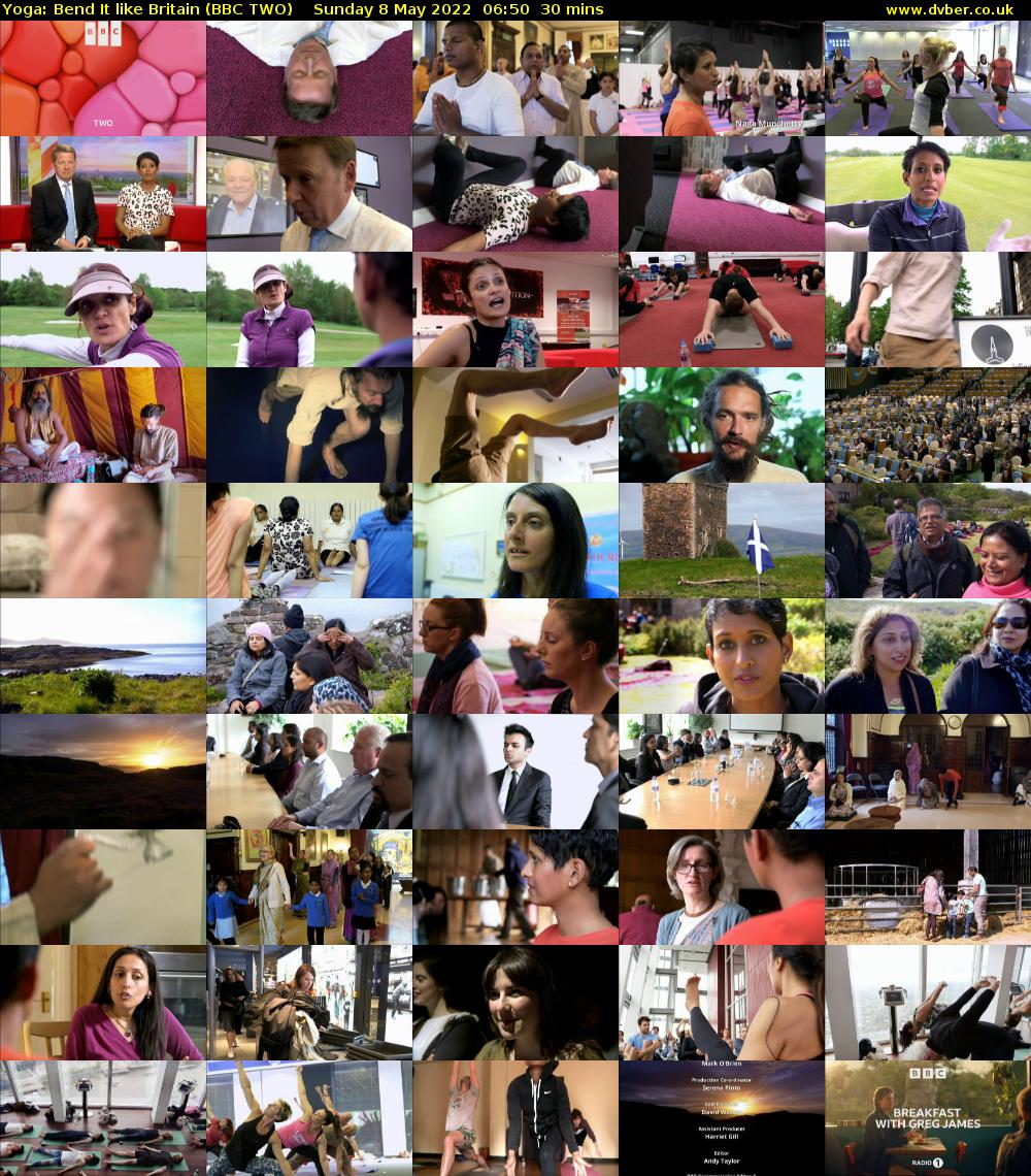 Yoga: Bend It like Britain (BBC TWO) Sunday 8 May 2022 06:50 - 07:20