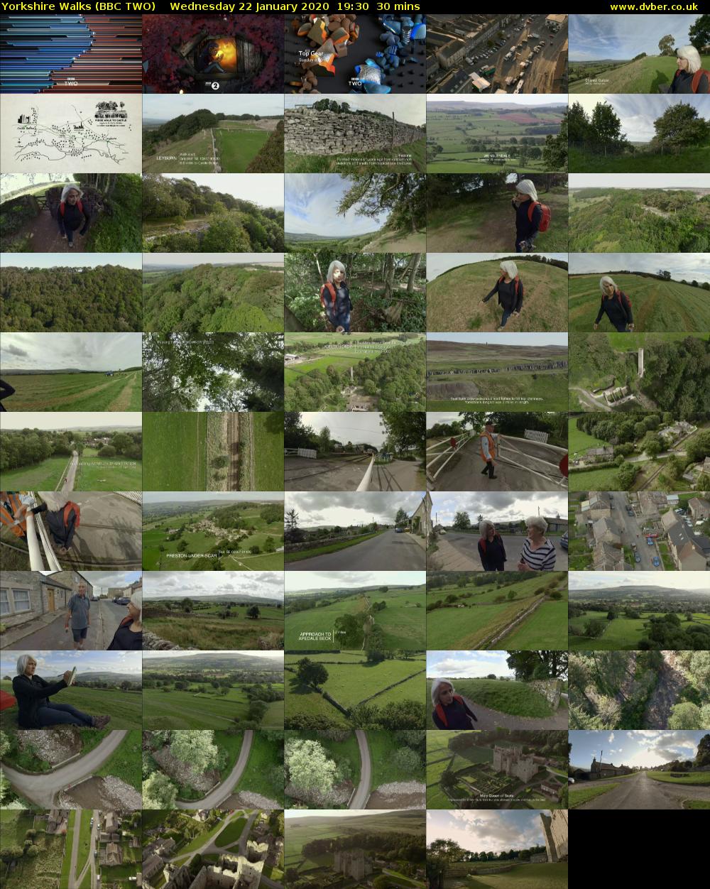 Yorkshire Walks (BBC TWO) Wednesday 22 January 2020 19:30 - 20:00