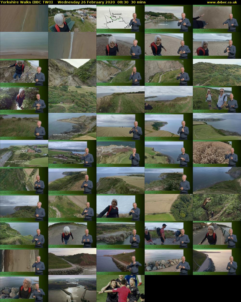 Yorkshire Walks (BBC TWO) Wednesday 26 February 2020 08:30 - 09:00