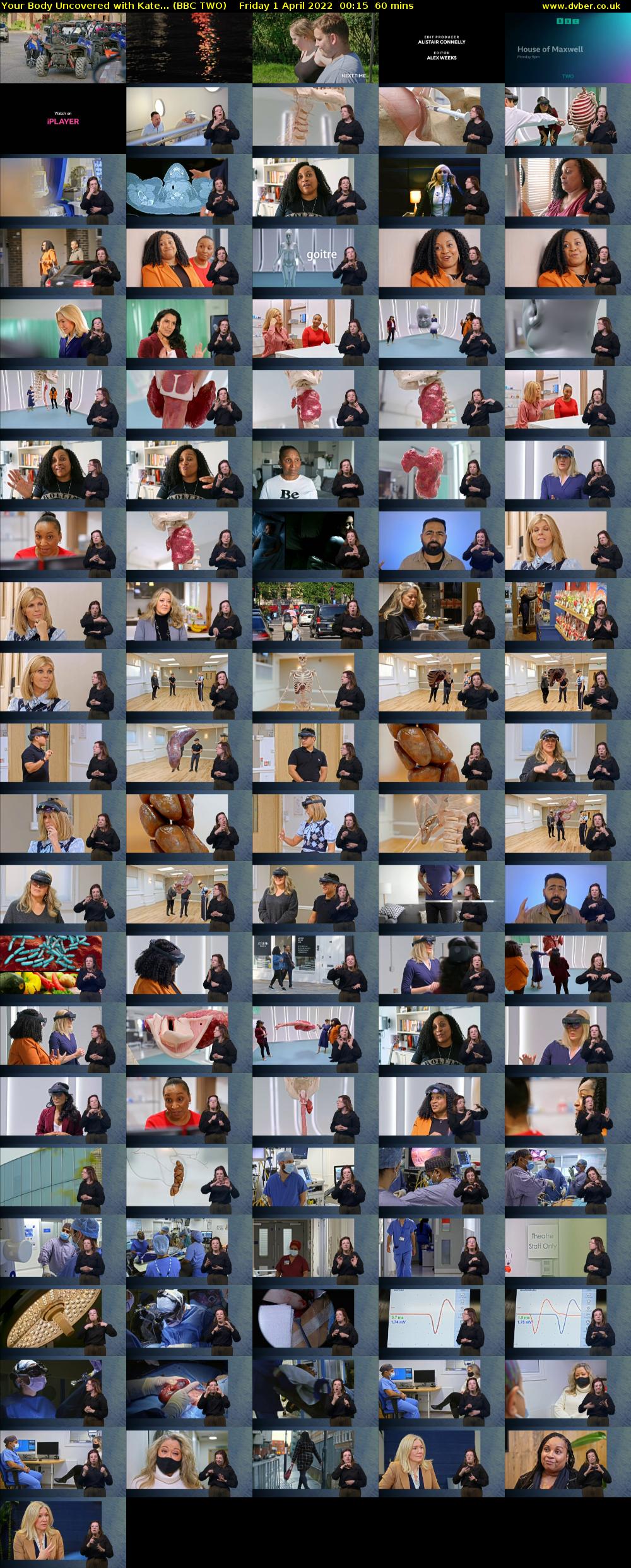 Your Body Uncovered with Kate... (BBC TWO) Friday 1 April 2022 00:15 - 01:15
