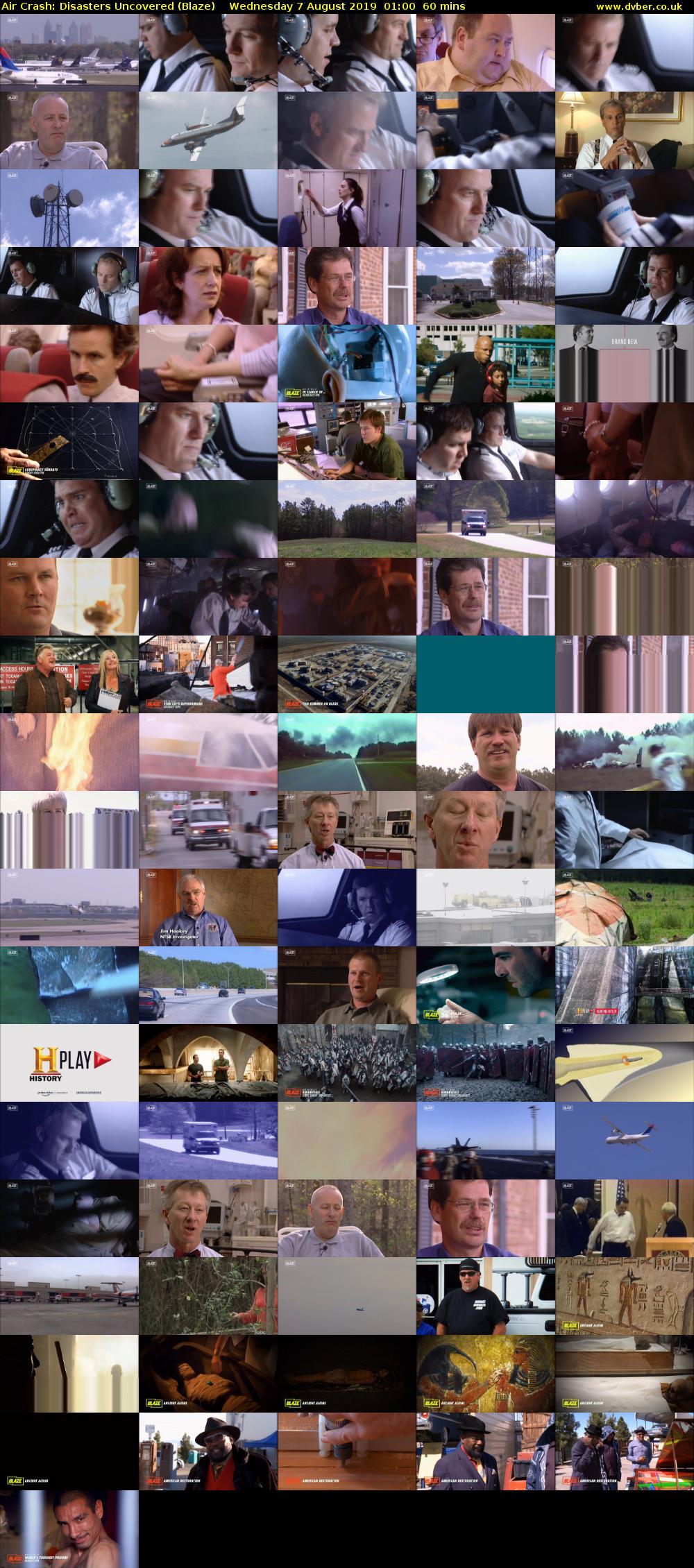 Air Crash: Disasters Uncovered (Blaze) Wednesday 7 August 2019 01:00 - 02:00