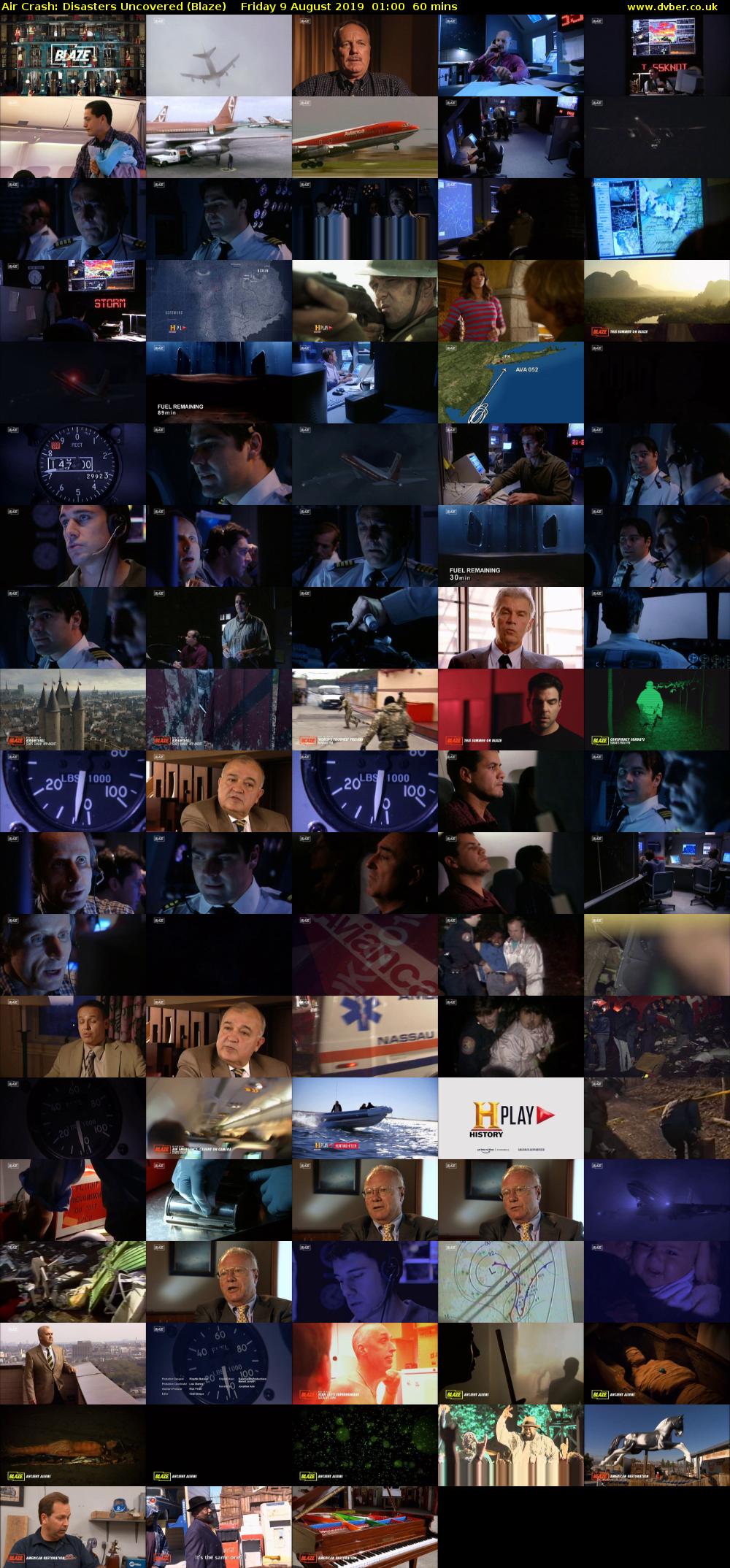 Air Crash: Disasters Uncovered (Blaze) Friday 9 August 2019 01:00 - 02:00