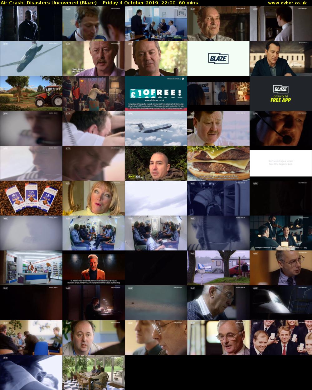 Air Crash: Disasters Uncovered (Blaze) Friday 4 October 2019 22:00 - 23:00