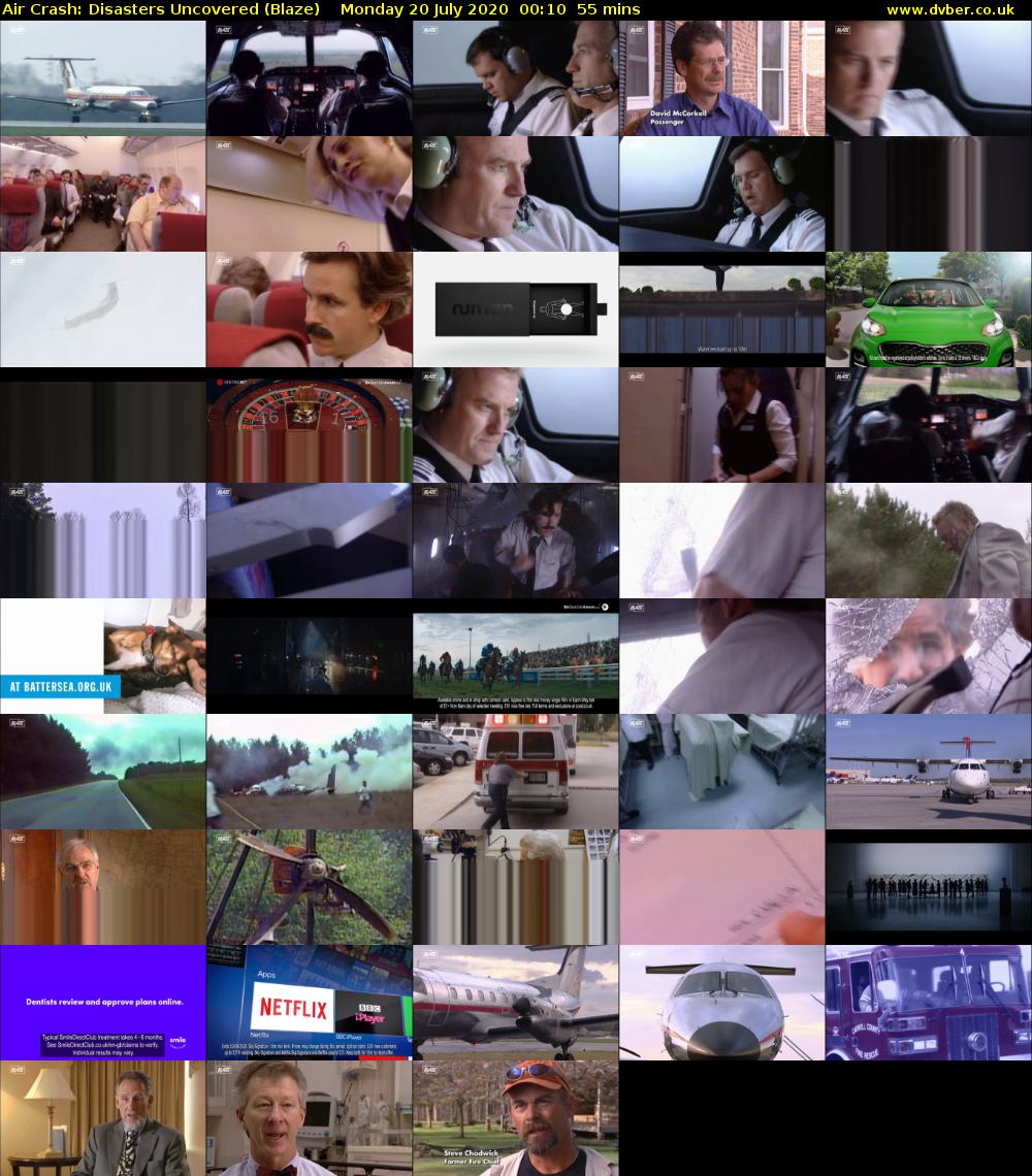 Air Crash: Disasters Uncovered (Blaze) Monday 20 July 2020 00:10 - 01:05