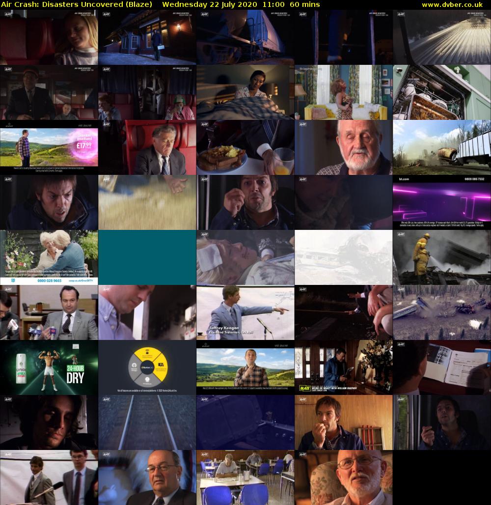 Air Crash: Disasters Uncovered (Blaze) Wednesday 22 July 2020 11:00 - 12:00