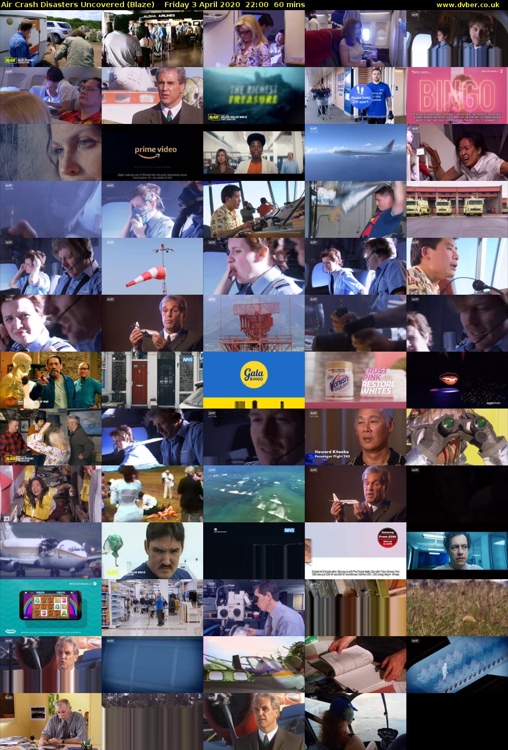 Air Crash Disasters Uncovered (Blaze) Friday 3 April 2020 22:00 - 23:00