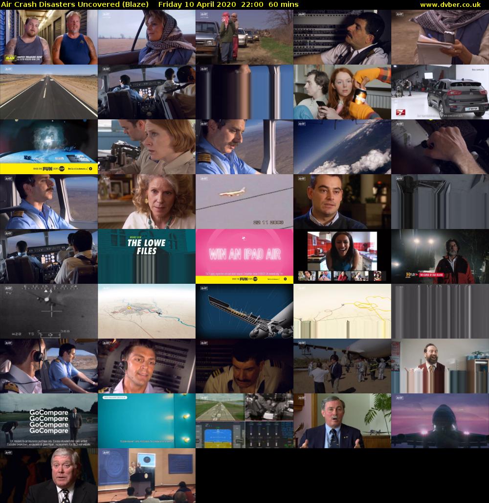 Air Crash Disasters Uncovered (Blaze) Friday 10 April 2020 22:00 - 23:00
