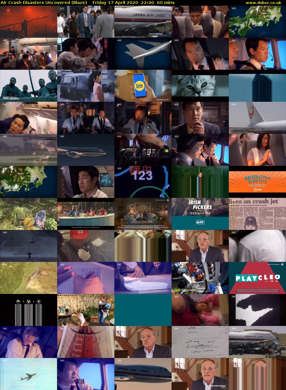 Air Crash Disasters Uncovered (Blaze) Friday 17 April 2020 22:00 - 23:00