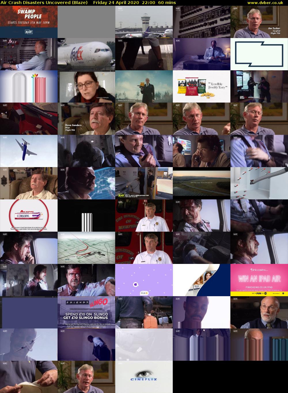Air Crash Disasters Uncovered (Blaze) Friday 24 April 2020 22:00 - 23:00