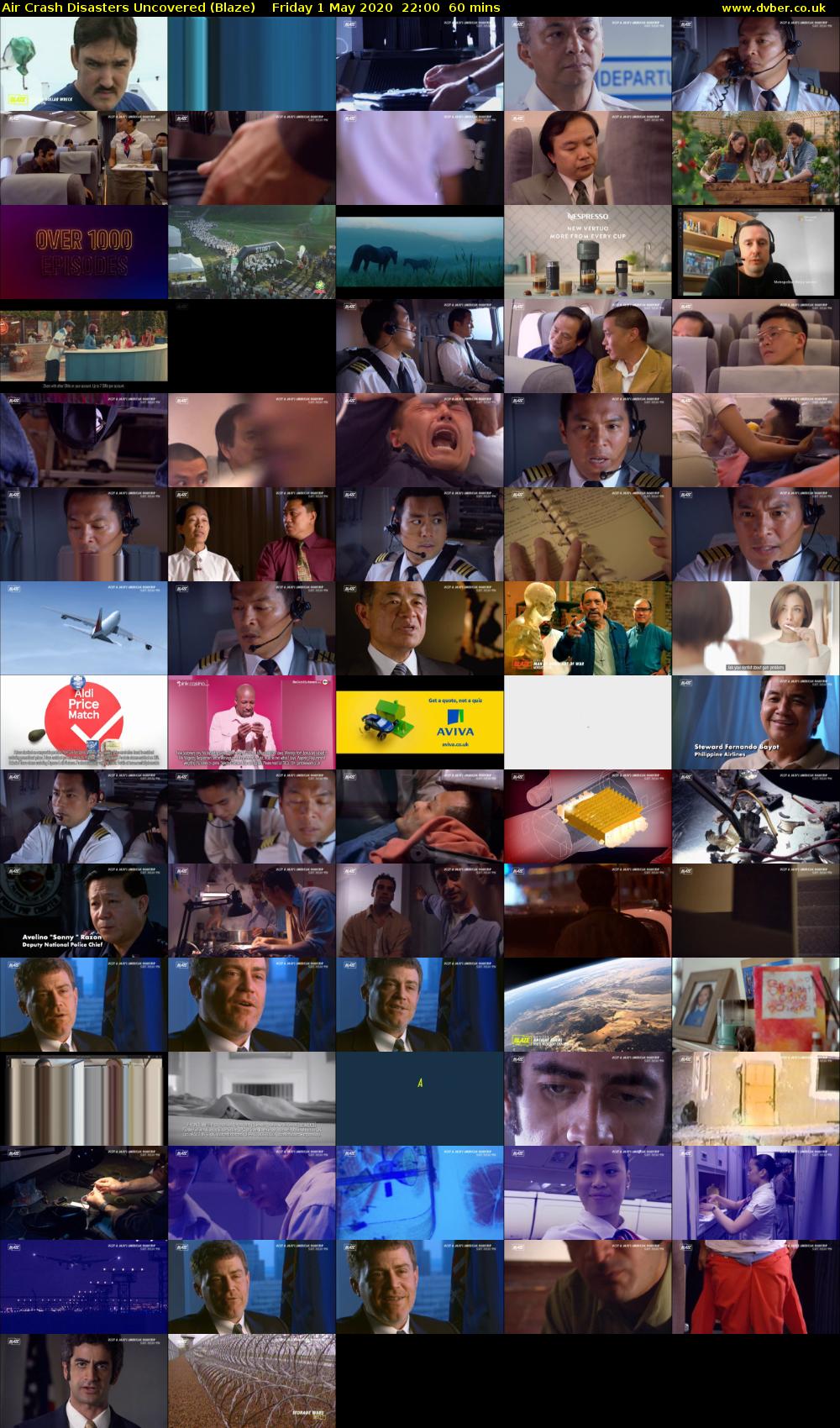 Air Crash Disasters Uncovered (Blaze) Friday 1 May 2020 22:00 - 23:00