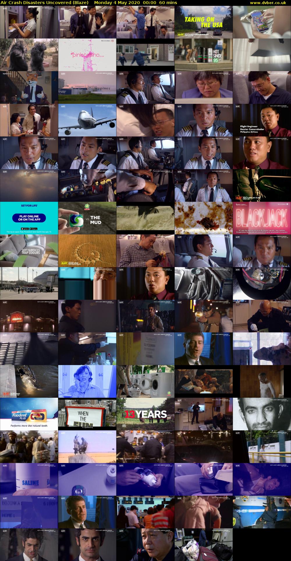 Air Crash Disasters Uncovered (Blaze) Monday 4 May 2020 00:00 - 01:00