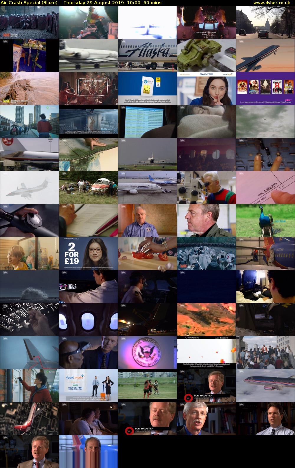 Air Crash Special (Blaze) Thursday 29 August 2019 10:00 - 11:00