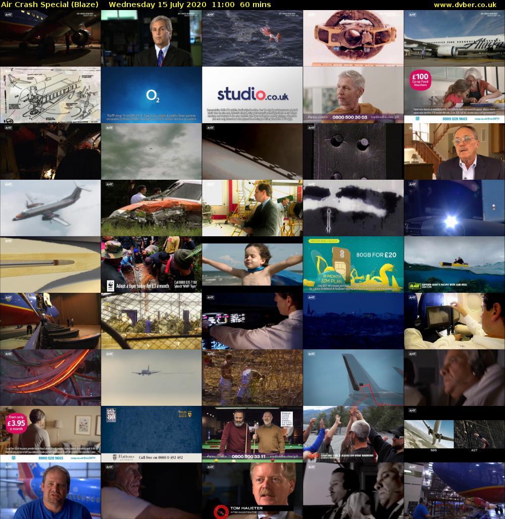Air Crash Special (Blaze) Wednesday 15 July 2020 11:00 - 12:00