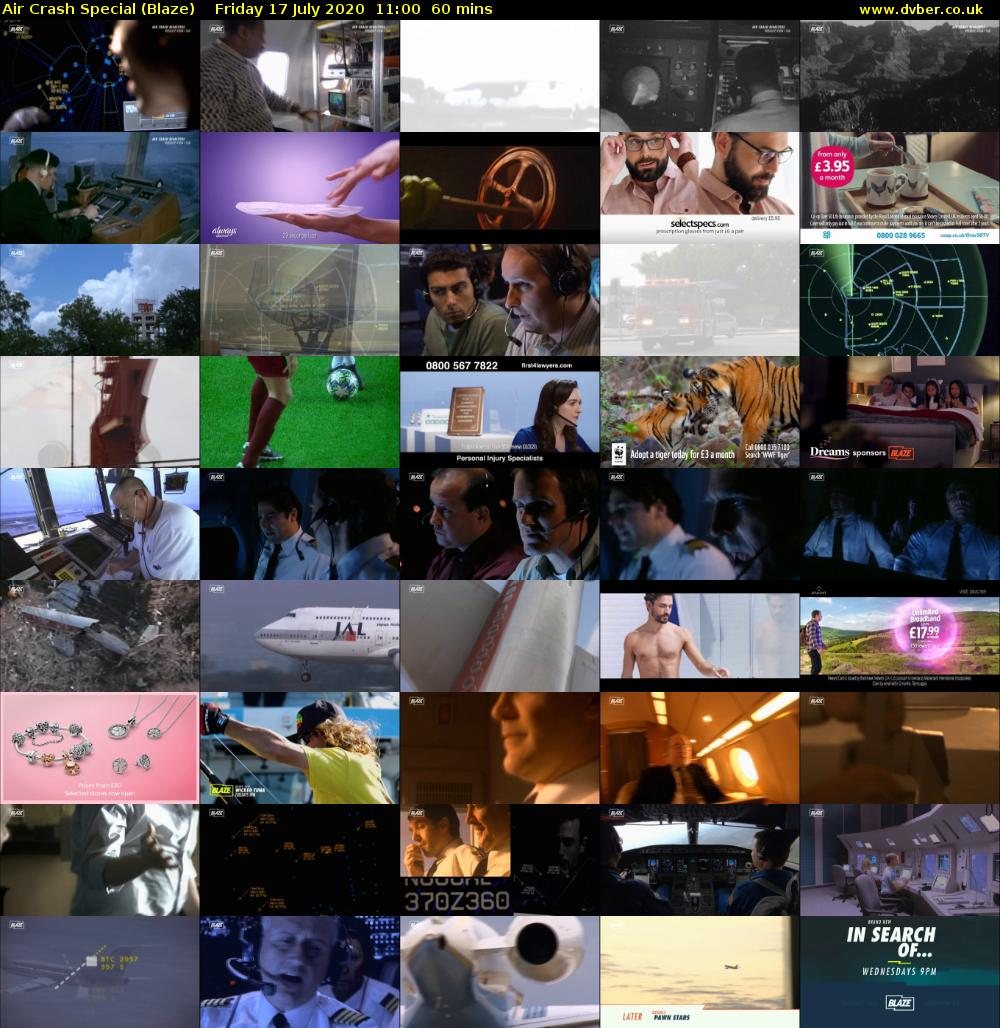 Air Crash Special (Blaze) Friday 17 July 2020 11:00 - 12:00