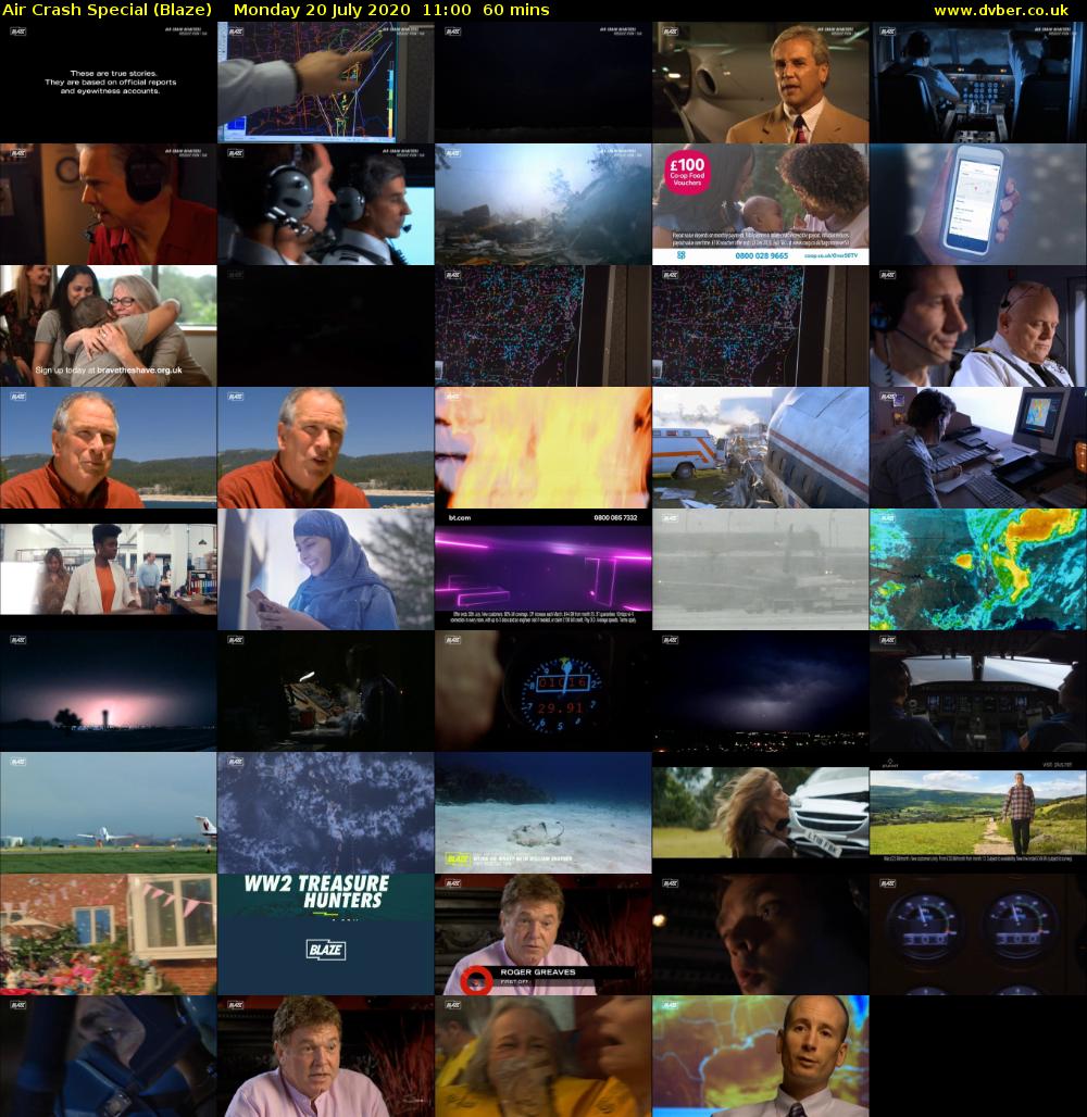 Air Crash Special (Blaze) Monday 20 July 2020 11:00 - 12:00