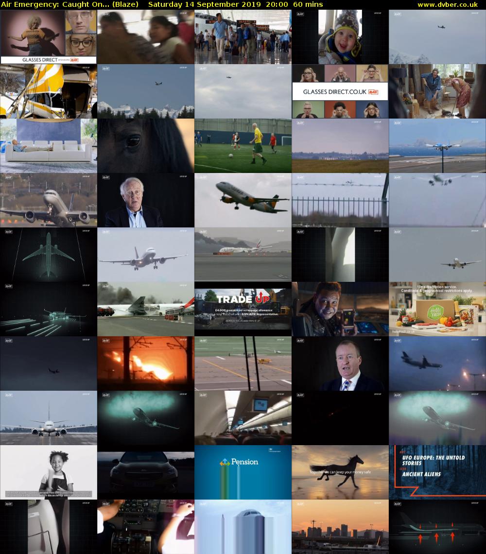 Air Emergency: Caught On... (Blaze) Saturday 14 September 2019 20:00 - 21:00