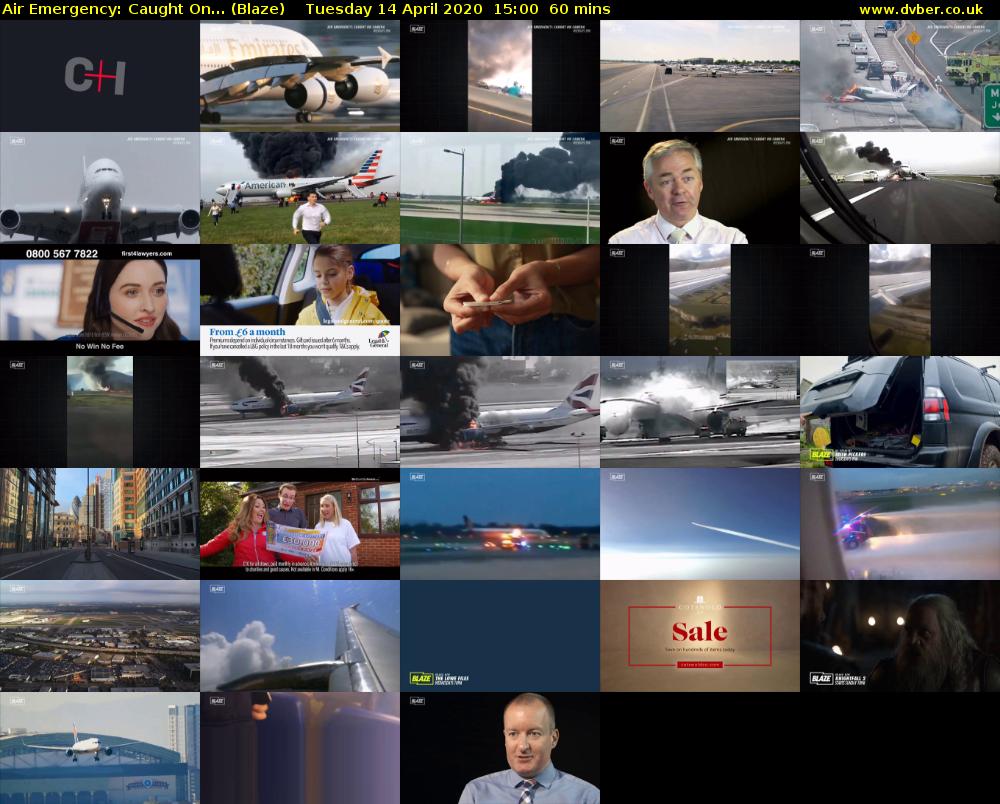 Air Emergency: Caught On... (Blaze) Tuesday 14 April 2020 15:00 - 16:00