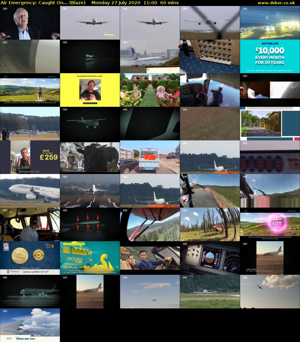 Air Emergency: Caught On... (Blaze) Monday 27 July 2020 11:00 - 12:00