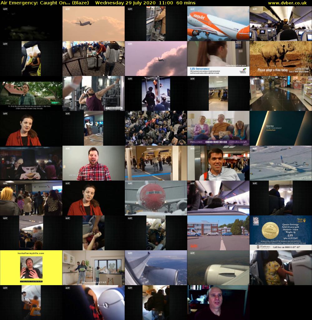 Air Emergency: Caught On... (Blaze) Wednesday 29 July 2020 11:00 - 12:00