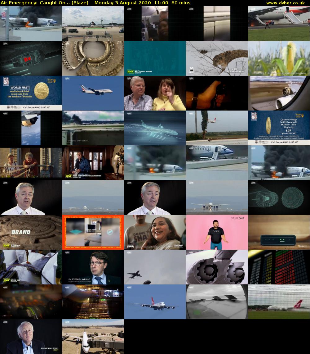 Air Emergency: Caught On... (Blaze) Monday 3 August 2020 11:00 - 12:00