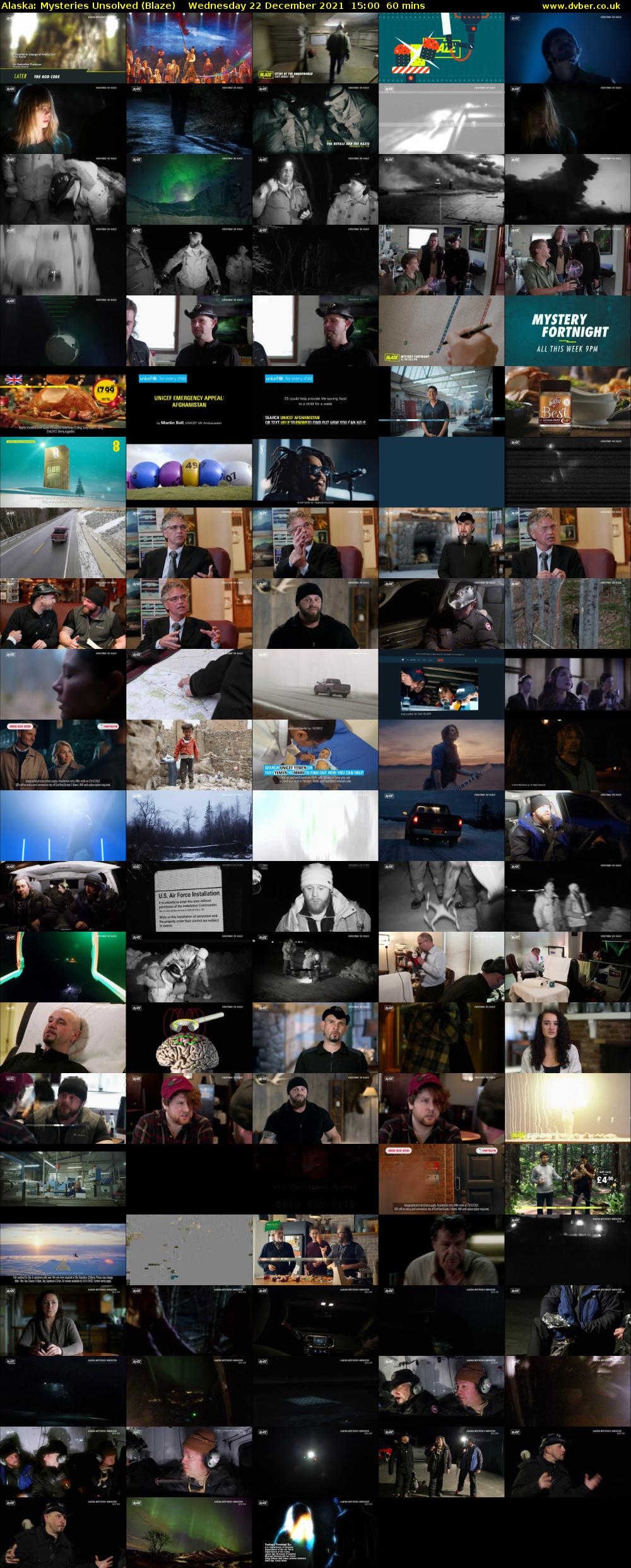 Alaska: Mysteries Unsolved (Blaze) Wednesday 22 December 2021 15:00 - 16:00