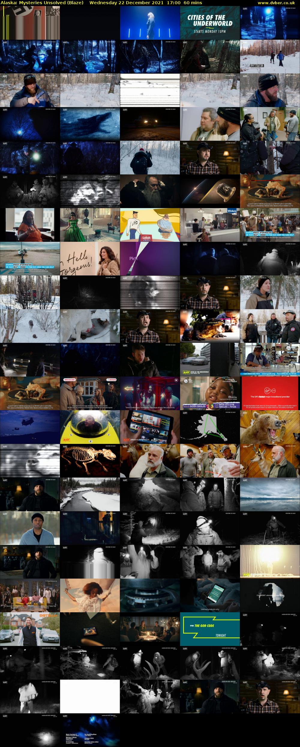 Alaska: Mysteries Unsolved (Blaze) Wednesday 22 December 2021 17:00 - 18:00