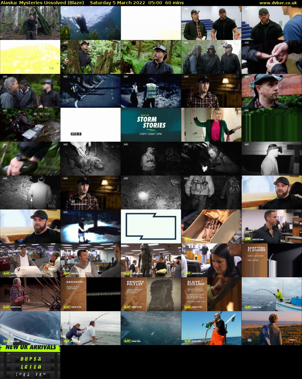 Alaska: Mysteries Unsolved (Blaze) Saturday 5 March 2022 05:00 - 06:00